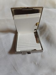 Vintage Miniature Metal Pocket Address Book w/ Alphabet Index Tabs, Lined Pages