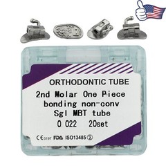 20sets Dental Orthodontic Buccal Tubes Molar Tube MBT Roth 022 1st 2nd Bondable