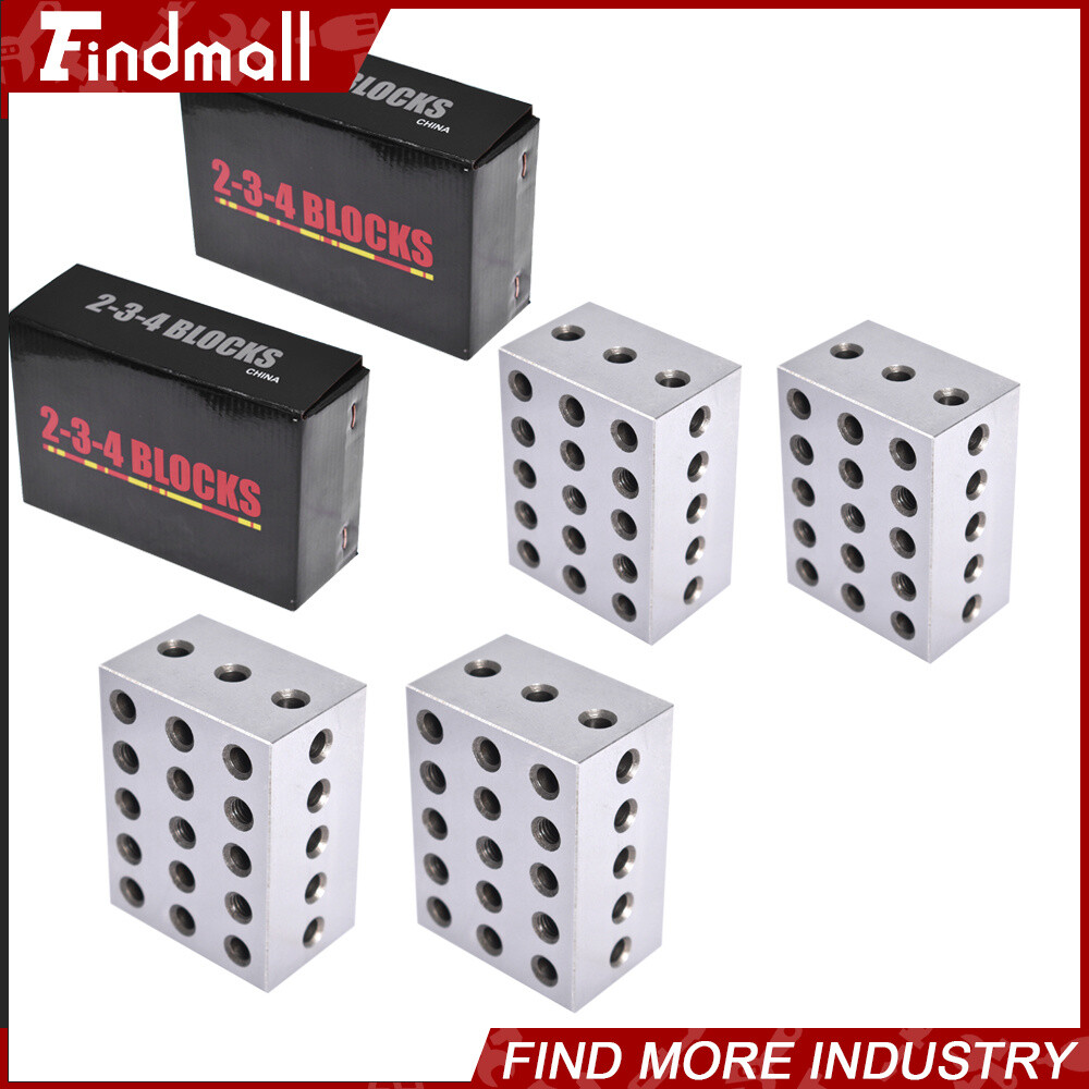 2 Matched Pair Ultra Precision 2-3-4 234 Blocks 23 Holes .0002″ Machinist