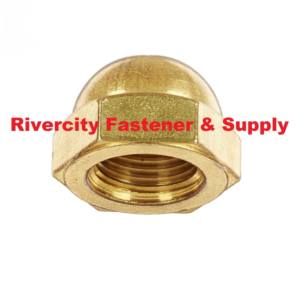 1/4 x 28 Brass Acorn / Dome / Cap Nuts 1/4-28 Nut 1/4″ Brass Nuts 1/4×28