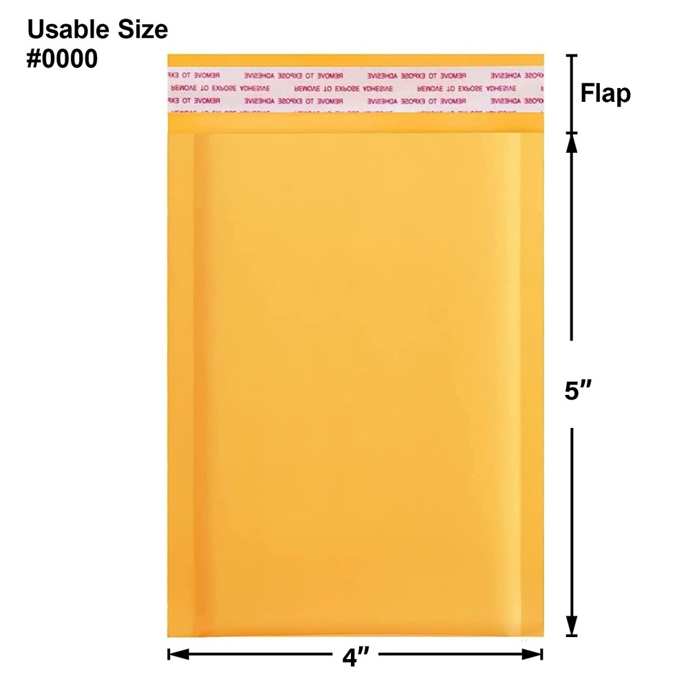 Any Size 50/100/200/500 Kraft Bubble Mailers Padded Envelope Shipping Bags Seal