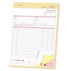 – Ncr Order Forms Bound Wraparound Cover 50 Sets Per Book. 8-1/2