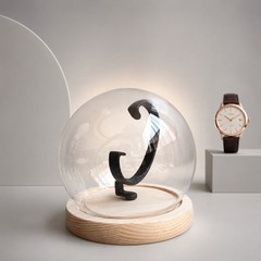 Single Watch Showcase Compact Watch Dome Display Modern and Minimalist