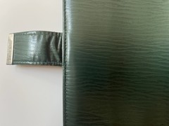 Gold Pfeil Organizer Wallet Notebook Filofax Pocket Size Green Leather/ Krause