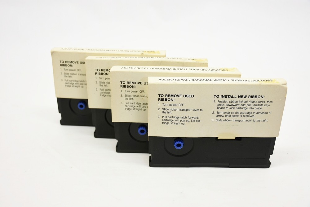 Adler Royal Nakajima Replacement Ribbon Lot of 4 NOS