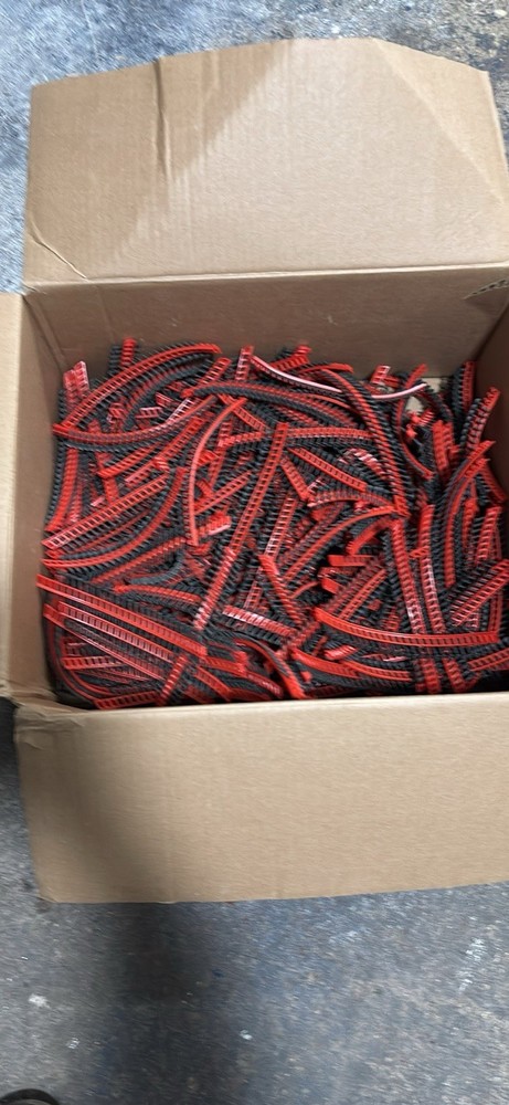 Collated Screw Strips Bulk Lot, Red/Black Plastic Collation, Strip Lot
