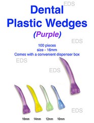 Dental Plastic Wedges – 100 pcs – size ( Purple 16mm )