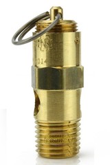 175 PSI Air Compressor Safety Relief Pop Off Valve Solid Brass 1/4″ Male NPT USA