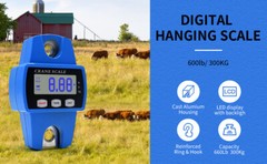 Digital Crane Scale 300 kg/660 lb Industrial Heavy Duty Auto Off Hook Hanging
