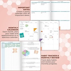 Clever Fox Large Medical Planner 12-Month Medical Notebook 7×10.5″ (Light Pink)