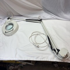 LTS E78751 Articulating Illuminated Magnifier, 120V 22W Lamp Desk Mount Light