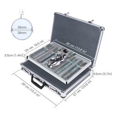 104pcs Trial Lens Set Metal Rim Optical Lens Kit Aluminum Case TLS-104