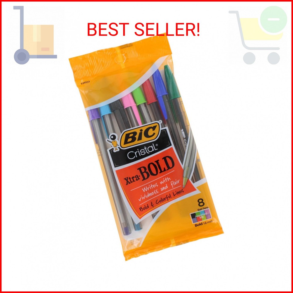 Bold Xtra Pack of 8 Crystal Pens – Fine Point
