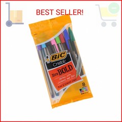 Bold Xtra Pack of 8 Crystal Pens – Fine Point
