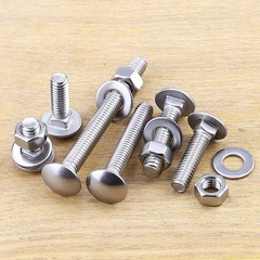 4 Sets 1/213×31/2 Inch Carriage Bolt Kit 304 Stainless Steel Hex Nut