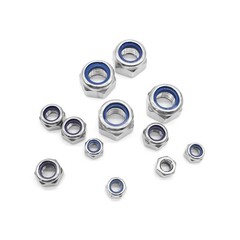Quacc 20pcs M6 Nyloc Steel Nuts, Nylon Locknuts for Fastener, Nylon Inserted …