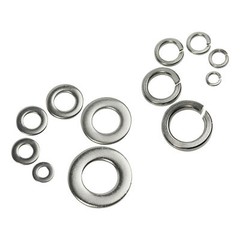 Split Lock and Flat Washer Assortment Set 304 Stainless Steel 400 Piece Silver