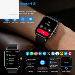 Alexa Smart Watch Men Women Bluetooth Call 1.85″ Fitness Tracker Android