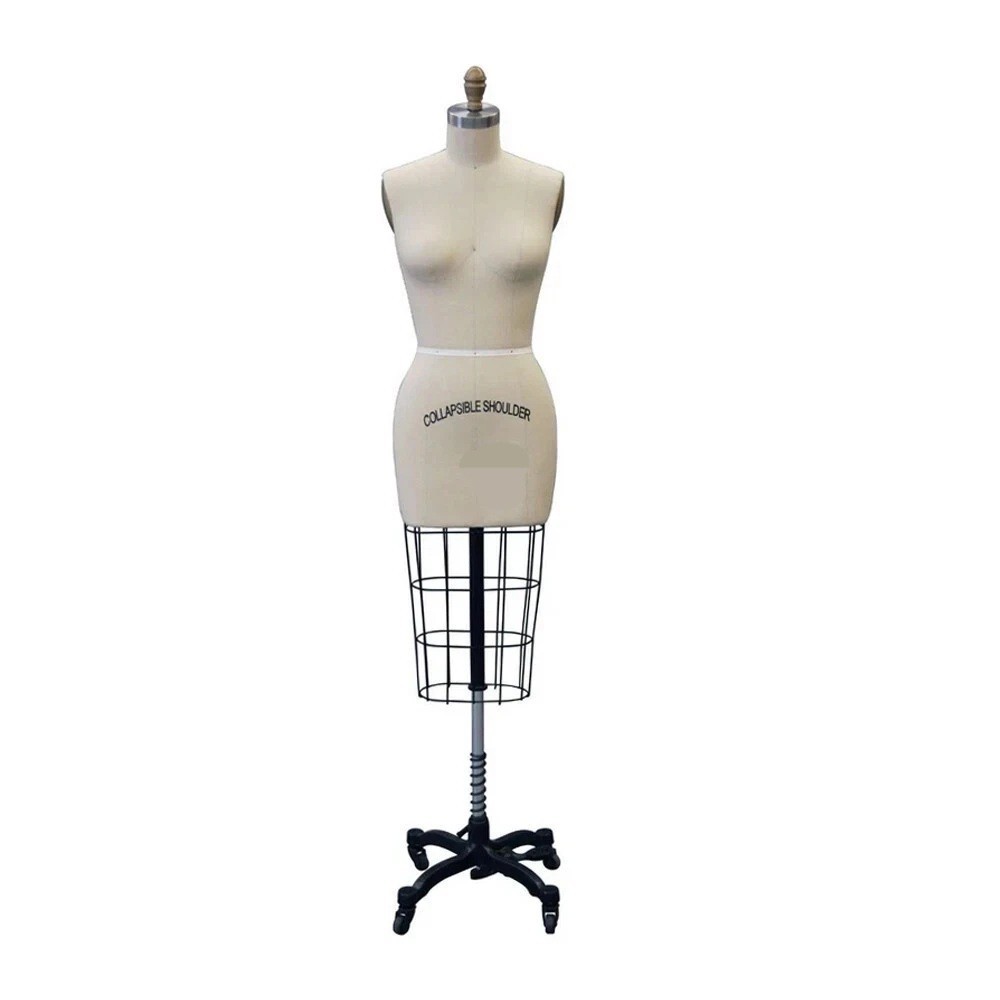 Professional Dress Form Mannequin, Collapsible shoulders, adjustable height sz12