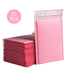 20PCS Pink Bubble Mailers Self Seal Padded Poly Shipping Envelopes Mailing Bags