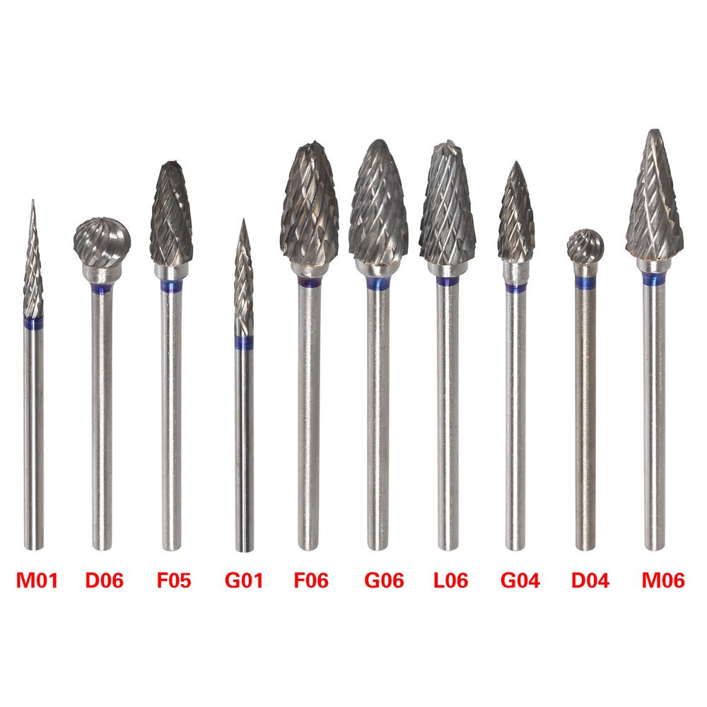 10 Dental Tungsten Carbide Cutter Burs Plaster Alloy Acrylic Drill 2.35MM HP2.35