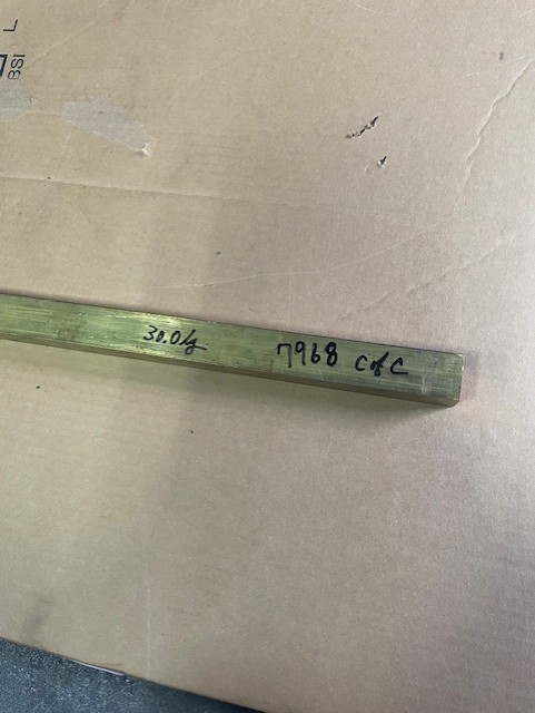 C 360 Brass Bar 1 -1/4″ x 1 -1/4″ X 30.0 LONG, NEW, C OF C AVAILABLE