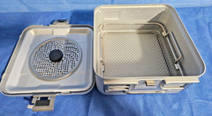 Aesculap JK342 Sterilization Case With Inner Basket and Filter Retainer.