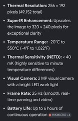 HIKMICRO B10 Thermal Camera 256×192 IR 2MP 25Hz 3.2 LCD Handheld