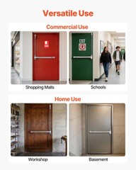 VEVOR Push Bar Panic Exit Device Panic Bar for Exit Doors 28″ Vertical Top Rod