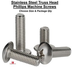 5/16″-18 18-8 Stainless Steel Phill Truss Head Machine Screws(Pick Length&Qty)