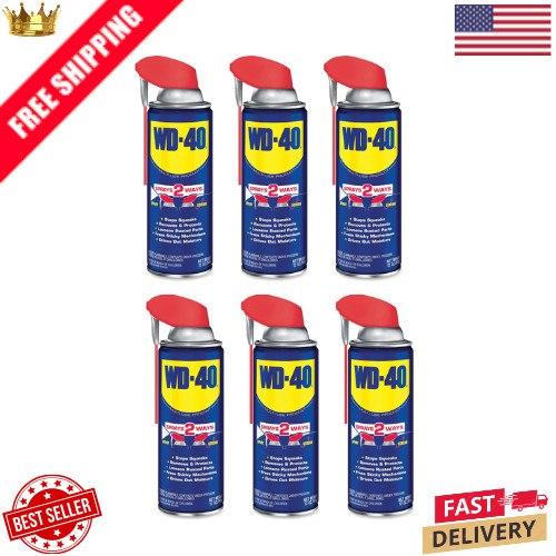 New WD-40 Multi-Use with Smart Straw Sprays 2 Ways, 12 OZ 6 pk – Free Shipping