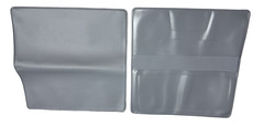 1 Gray Vinyl Checkbook Cover Standard Top Stub 6- 1/4″ x 3-3/8″ New