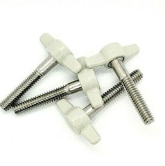 1/4″-20 Thumb Screw Bolts with Gray Butterfly Tee Wing Clamping Knob (12 Pack)