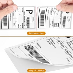 4″ x 6″ Fanfold Direct Thermal Address Shipping Labels, 100 Labels / Stack
