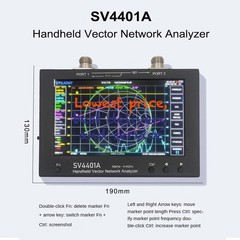 SV4401A 50KHz-4.4GHz VNA Vector Network Analyzer 100DB Dynamic 7 Inch Touch LCD