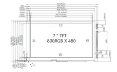 7″ 7 inch TFT LCD Display Module w/R-Touch Screen Panel,I2C,Serial SPI,Tutorial