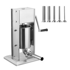 Uimoso Manual Sausage Stuffer 7 lbs/ 3L with 5 Filling Tubes for Home & Business