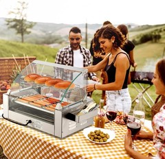 ROVSUN Commercial Restaurant 18/30 Hot Dog 7/11 Rollers Grill Cooker Machine