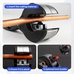 Portable Ratcheting Tube Cutter for Copper, PVC & Metal Pipes (1pc)