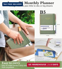 Monthly Planner 2026, 12 Months Hardcover Calendar Planner from January 2026 – D