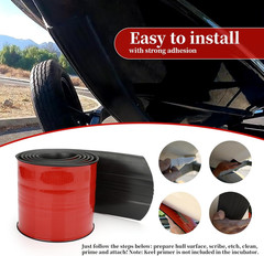 Self-Adhesive DIY Keel Guard for Fiberglass and Specific 9.6 FT black