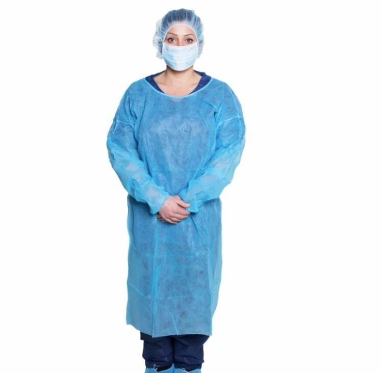 Dukal Non-Sterile One-Size Isolation Gown – Blue DUK301BL [10/pk]