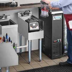 23″W x 12″L Stainless Steel Restaurant Underbar Blender Station with Dump Sink