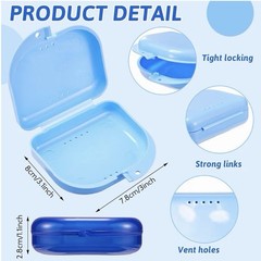 Denture Retainer Cases Dental False Teeth Mouth Guard Holder Travel Container