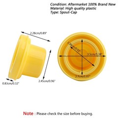 5*Replacement YELLOW SPOUT CAP Top For BLITZ Fuel GAS CAN 900302 900092 900094
