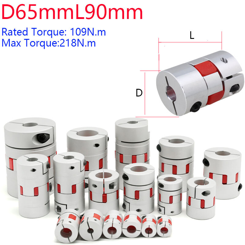 D65mm L90mm Broe 10/11/12-38MM CNC Flexible Plum Coupling Shaft Coupler Connect