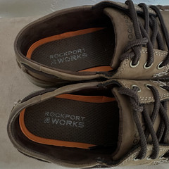 Rockport Works Sailing Club Steel Toe Leather Work Shoes Met Guard Men’s 6.5M