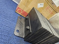 Dock Bumper Rectangular, 13 in L x 10 in W x 6 in H, Laminated Rubber 1110-1002