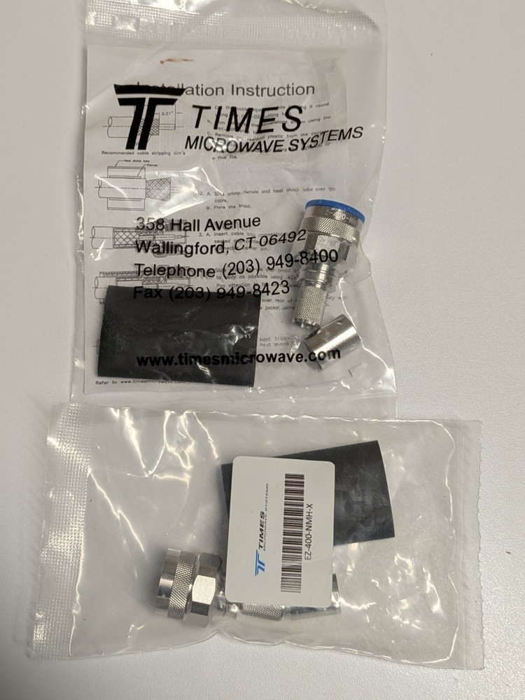 Type N Male (PLUG) STRAIGHT Non-Solder Pin Connector For LMR-400 Cable (NMX-X)
