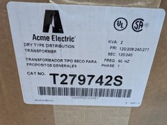Acme Electric T279742S Distribution Transformer 120/208/240/277V 2 KVA Dry Type
